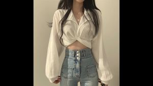 สีน้ำเสื้อเชิ้ตแขนยาว พร้อมส่ง ดีเทล หลังน่ารักๆ กลุ่ม สไตล์ บริการ เก็บ เสื้อเชิ้ตแขนยาว