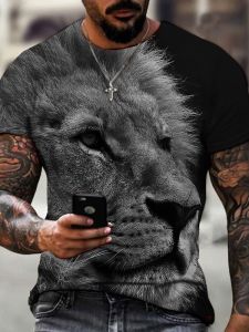 Casual 3D Animal Print with Short Sleeves Casual 3D Animal Print Short Sleeve