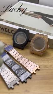 Vỏ Đồng Hồ AP Chất Lượng Cao 41mm Bằng Thép Không Gỉ Nguyên Khối Với Mặt Kính Sapphire Phù Hợp Với Bộ Máy NH34 NH35 NH36 NH38 NH39 NH70 Phù Hợp Với Mặt Số 31.5mm-32mm