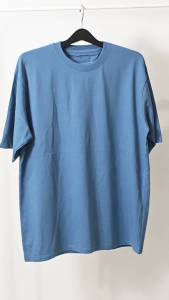 SANFERRIS Oversized T-shirt 100% Natural Cotton Soft Touch Hypoallergenic Round Neck - SF2607 – Dusky Blue