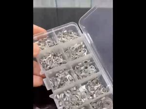 50pcs Konektor listrik Terminal U/O Crimp Conektor Kabel Type U Skun Garpu O ring Tembaga Gepeng Bulat