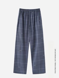 Fenteng Care Pure Cotton Sleepwear Loose Fit Thin Summer Air Conditioned Home Pants Mens Long Pants Comfortable Home Clothes