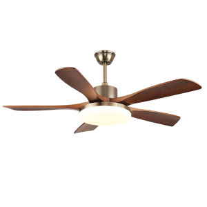 AOMAO | Retro Eye-Protecting Ceiling Fan Light Walnut Color