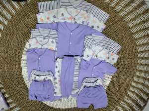 Paket Setelan Baju Bayi Baru Lahir Hemat 18 pcs 9 Setel