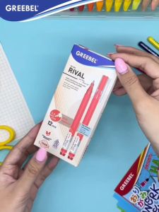 GREEBEL PULPEN GEL / RIVAL GP-502 0.5 TINTA MERAH (3PCS/SET) - BALLPEN BALLPOIN GEL PEN
