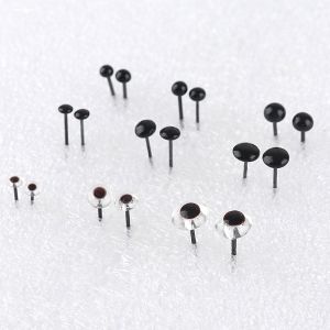 Handmade Wool Felt Needle Fine Needle Black Bean Eye Straight Rod Toy Accessories DIY Eye Ball Straight Insertion Animal