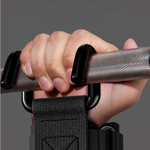 JBA ตะขอยกน้ำหนัก2ชิ้นพร้อมปรับความดันสายรัดข้อมือกันลื่นทนทานมีความยืดหยุ่นยกคางดึงอุปกรณ์ออกกำลังกาย