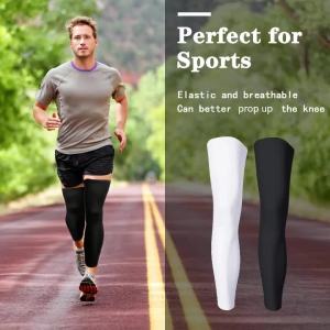 2Pairs Summer Outdoor Leg Covers High Elastic Breathable Running Leg Sleeves Sun Protection Compression Sport Leg Sleeves