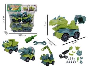 Mainan Dinosaurus DIY Model Mobil Anak Dinosaurus Teknik Kendaraan Excavator