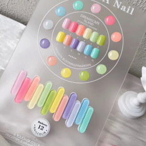 GEMIRA 12 สี ชุดยาทาเล็บเจล ชุดสี Macaron ด้วยบัตรสีสำเร็จรูป มีให้บริการพิเศษสำหรับร้านทำเล็บ