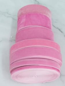 5-10Yards 6/10/15/20/25/32/38mm Deep Pink Velvet Ribbons Single Face Flocking Webbing For DIY Wedding Party Gifts Wrapping Decor