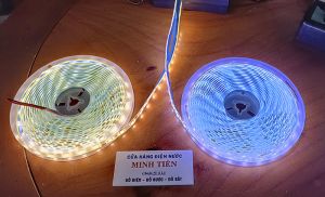 Dây LED dán ánh sáng trắng vàng chiều dài 5m dòng điện 12V