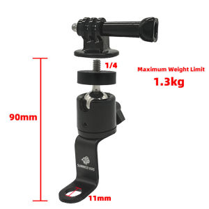 Aluminum Motorcycle Rearview Mirror Mount Bracket HolderSports Camera Bracket For Gopro Hero360DJI Accessories