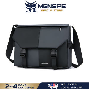 MENSPE Men Bags Mens Shoulder Bag Cross Body Bag Leisure Messenger Bag Color Blocking Design Large Capacity Sling Bag Anti Theft Casual Bag Men Fashion Briefcase Waterproof Oxford Fabric for Sport Street Travel Outdoor