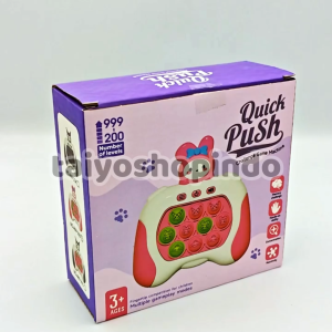 TAIYO Quick Push Pop It Game Elektronik Sanrio Kuromi Melody Elektrik LED Stress Release Mainan Anak