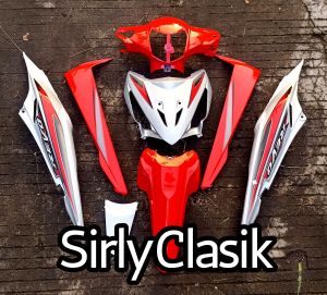 Cover Body Fullset Halus Kasar Honda Revo Lama Warna Merah Silver
