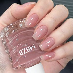 MBZB Water-Based Nail Polish Transparent Nude Autumn Winter New Milk Tea Light Coffee Color No Baking Quick Dry Peelable Low Odor