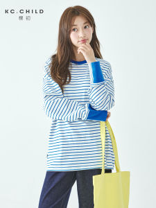 KECHU | Girls & Teens Cotton Round Neck Striped T-shirt