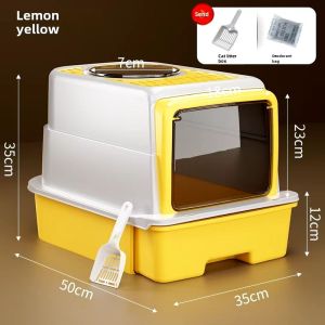 [SG]🚚 Litter Box Oversized Drawer Type Rechargeable Sterilization Deodorant Pet Fully Enclosed Cat Toilet p