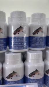 ส่งฟรี ของแท้ น้ำมันปลา กิฟฟารีน  น้ำมันตับปลา Fish oil 500mg สมองและ สมาธิ ไขมันดี ความจำดี ทานได้ทุกวัย