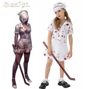 Fast shipping Horror Movie Silent Hill Nurse Cosplay Costume Blooded Zombie Dress Suit Uniform Halloween Children Clothes Outfit - Lazada
