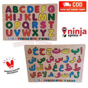Mainan Puzzle Kayu Edukatif Isi 2 Pcs