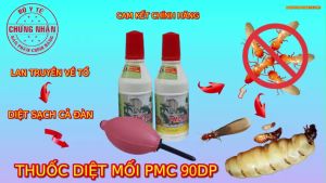 (Chính Hãng) PMC 90DP - 80gr - Thuốc lan truyền diệt mối TẬN GỐC - (tặng kèm cây bóp bột) - diệt mối hiệu quả tại nhà