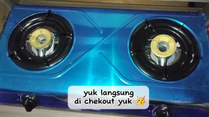 Sanex Kompor Gas Stainless Steel K-608S 2 Tungku / Kompor Stainles Tebal / Kompor Stainles Murah / Kompor Set regulator / Kompor Warung / Kompor Aman / Kompor Sedang / Kompor Gas Lpg / Kompor Masak / Kompor Ful Set / Kompor 2 Tungku Murah / Kompor Gas