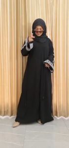 GAMIS ABAYA WANITA ARAB HITAM TAZKIAH PREMIUM JETBLACK SAUDI BEST SELLER