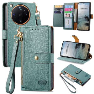 szhaiyu | PU Leather Zipper RFID Wallet Flip Card Slot Phone Case for OPPO Find X9 Ultra X8 X9 X9S Pro Wrist Strap Shockproof Stand Cover