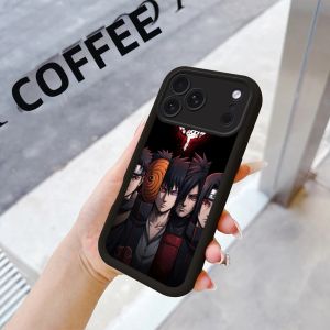 NARUTO | Ốp Điện Thoại Naruto Itachi Uchiha Cho iPhone 11-17 Pro Max Plus Mini - Vỏ Bảo Vệ Mềm Màu Đen Với Chức Năng Bảo Vệ Ống Kính