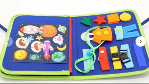 SG Stock - Busy Bag Quite Bag for Toddlers 1 to 4 Year Old Sensory Activity Board for Learning Toys Travel Toys for Toddlers 1-4 Montessori Toy up to 20 Motor Skill Activities Keep Baby Busy on Plane and Transportation Long Hours Ride