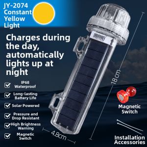JUJINGYANG | Three-color Solar-powered Flashing Warning Light Waterproof