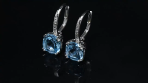 3.94 Carat Yellow Citrine Dangle Earrings For Women 925 Sterling Silver Fine Yellow Gold Plated Natural Gemstones