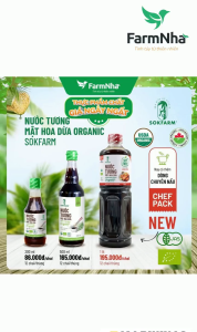 Nước Tương Mật Hoa Dừa Sokfarm 1 Lít Nguyên Bản Chuyên Nấu - Vị Umami Hữu Cơ Tốt Cho Sức Khỏe