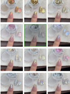 ผงกลิตเตอร์สำหรับตกแต่งเล็บสีออโรร่า 1 ชิ้น สำหรับงาน DIY ตกแต่งเล็บ สวยงาม เหมาะเป็นของขวัญคริสต์มาส