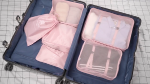 7pcs/set Canvas Luggage Compression Vacuum Travel Bag Luggage Bag Storage Clothes Organizer Compression 可压缩 衣服 收纳