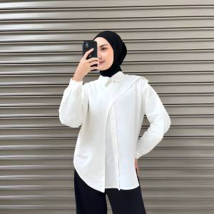 Atasan Wanita Terbaru Kemeja Linen Hawa Shirt Premium Lengan Panjang Terbaru OOTD Casual Formal