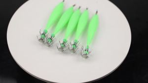 Ackibbik 5pcs/box Glow Squid Jig Hook Octopus Jig Octopus Hook Lure Jig Squid Hooks