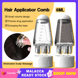 Scalp Applicator Massage Comb Scalp Tonic Comb Mini Portable Roll-On Liquid Guide Comb Essential Oil Serum Apply Tool