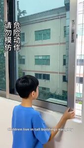 Kid Safety Window Lock Buckle Limiter Outside Open Inside Window Lock Child Safety Lock Fall Protection Door and Window
