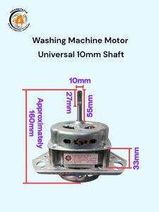 Washing Machine Motor Universal 10mm/12mm Shaft With Free 10uf Capacitor