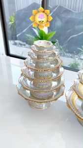 พาน ลายไทย มุกทอง(No2-6)