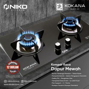 Kompor Gas Tanam 2 Tungku Niko Kokana Black: Keunggulan & Fitur