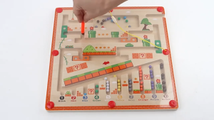 Vigour House Magnetic Educational Number Maze Puzzle Game for Toddlers - Colorful Learning Toy for Kids 3-5 Years Learning Counting Magnetic Toys Wooden Montessori Toys