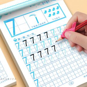 Preschool Kindergarten Chinese Character Tracing Book Number 0-100 Phonics Practice Book Large Class Control Pen Writing Pad