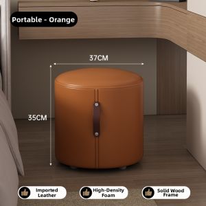 ZHUOHE | Home Creative Leather Backrest Stool