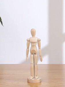 14/20cm Manekin Kayu Full Body Adjustable Manekin Kayu Mini Kayu Manekin Dekorasi Rumah Estetik Mini Action Figure Wooden