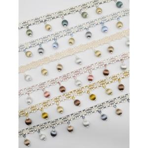 MUHUALAN | Simple Artificial Silk Beaded Curtain Accessories White