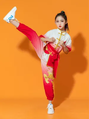 Childrens Martial Arts Performance Costume Drumming Classical Kindergarten Style Practice Uniform Boys Girls Traditional Outfit